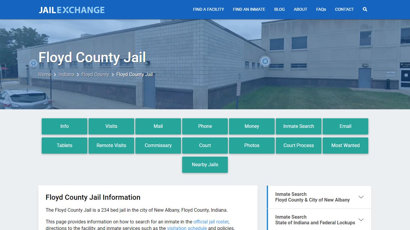 Floyd County Jail, IN Inmate Search, Information